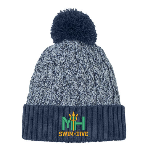 Marled Knit Pom Beanie Thumbnail