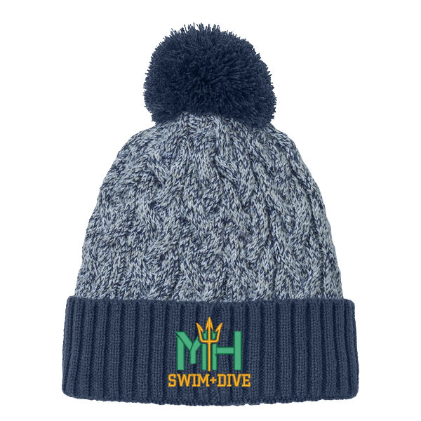 Marled Knit Pom Beanie Thumbnail